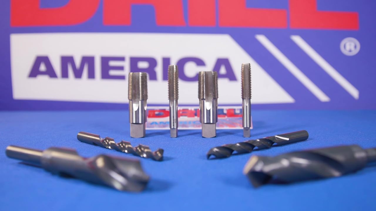 1/4"-20 Tap and #7 Drill Bit Kit by Drill America, POU Series - Complete Set for Precision Drilling