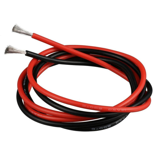 14 Gauge Silicone Wire Set - 10 ft Red & 10 ft Black Flexible 14 AWG Stranded Tinned Copper Wire by BNTECHGO