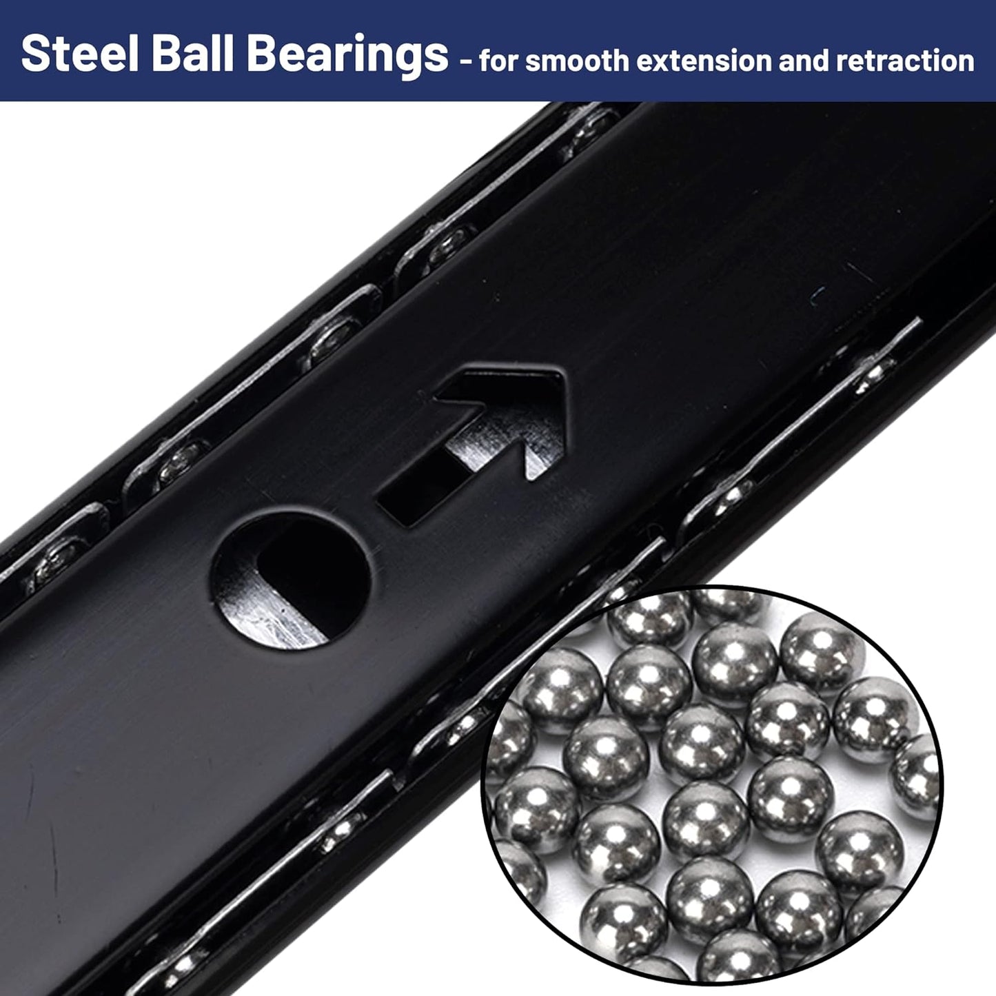 14" Heavy Duty Keyboard Slide with Ball Bearing Rails - Computer Tray Under Desk Mount with Adjustable Height Bracket & Extension Support Bracket - Black Furniture Drawer Hardware