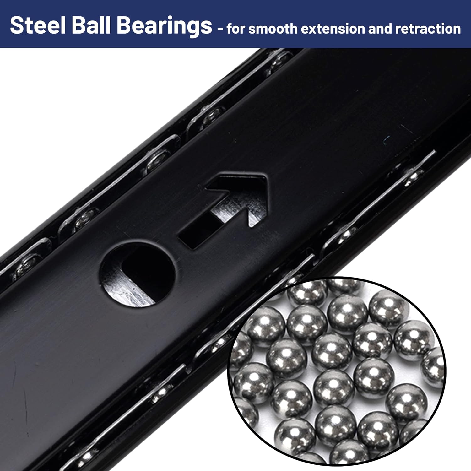 14" Heavy Duty Keyboard Slide with Ball Bearing Rails - Computer Tray Under Desk Mount with Adjustable Height Bracket & Extension Support Bracket - Black Furniture Drawer Hardware