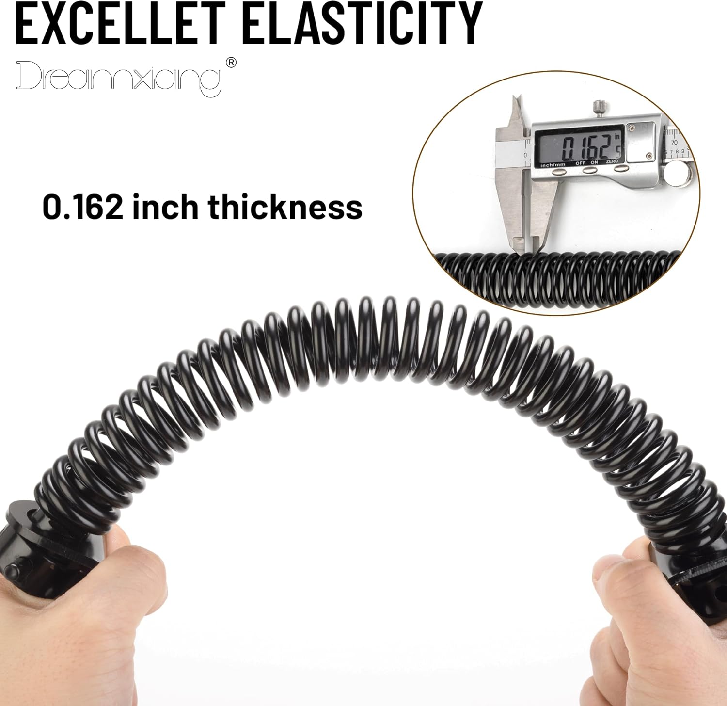 14" Heavy Duty Self-Closing Gate Spring for Outdoor Fences - Black, Adjustable Tool - 1 Pack