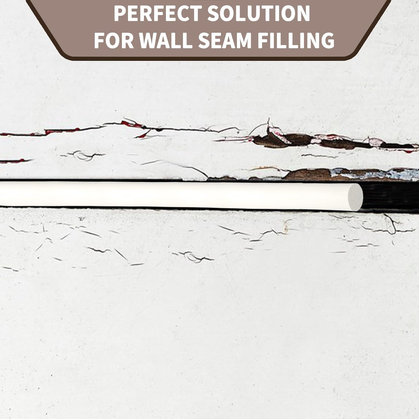 1/4 Inch EPDM Rubber Backer Rod for Concrete Joints, Filling Gaps, Driveway & Wall Cracks - 16.4 Ft Length