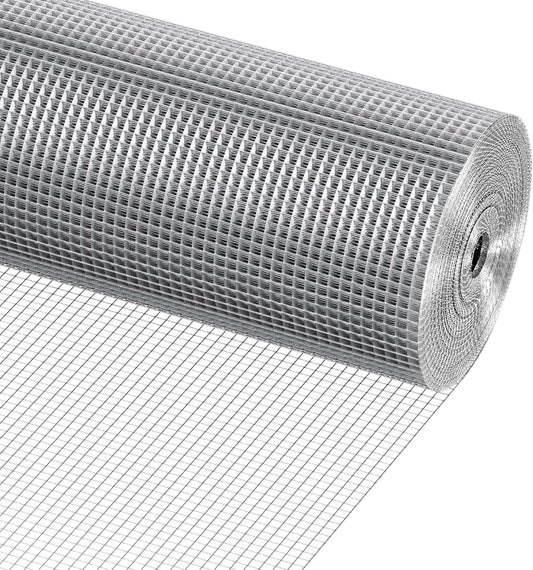 1/4 inch Hardware Cloth 48in x 100ft - 23 Gauge Galvanized Wire Mesh Roll for Chicken Coops, Rabbit Cages, Garden, Small Rodents