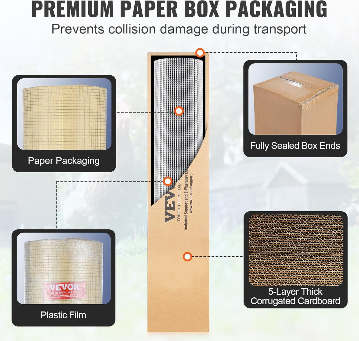 1/4 inch Hardware Cloth 48in x 100ft - 23 Gauge Galvanized Wire Mesh Roll for Chicken Coops, Rabbit Cages, Garden, Small Rodents