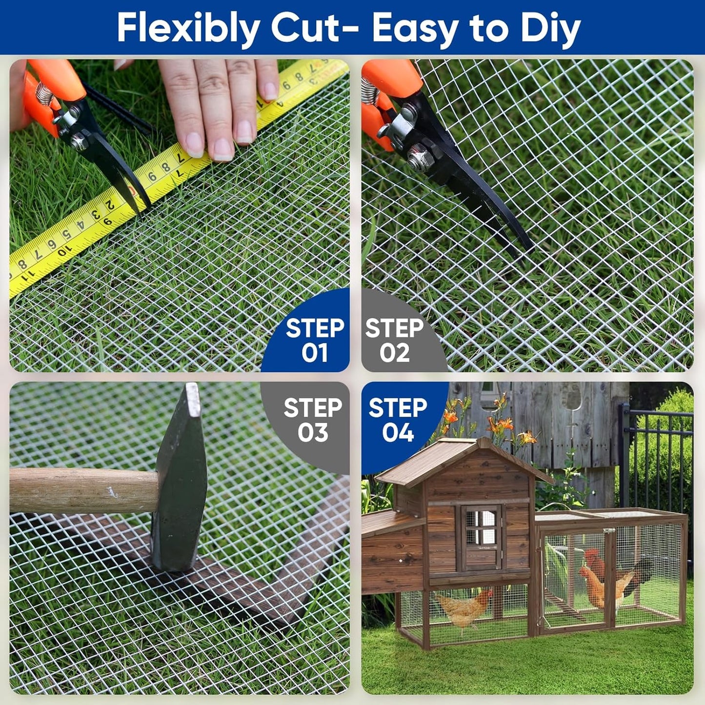 1/4 Inch Hardware Cloth 48x100 ft Roll - 23 Gauge Hot Dipped Galvanized Wire Mesh for Fencing, Chicken Coops, Rabbit Hutches