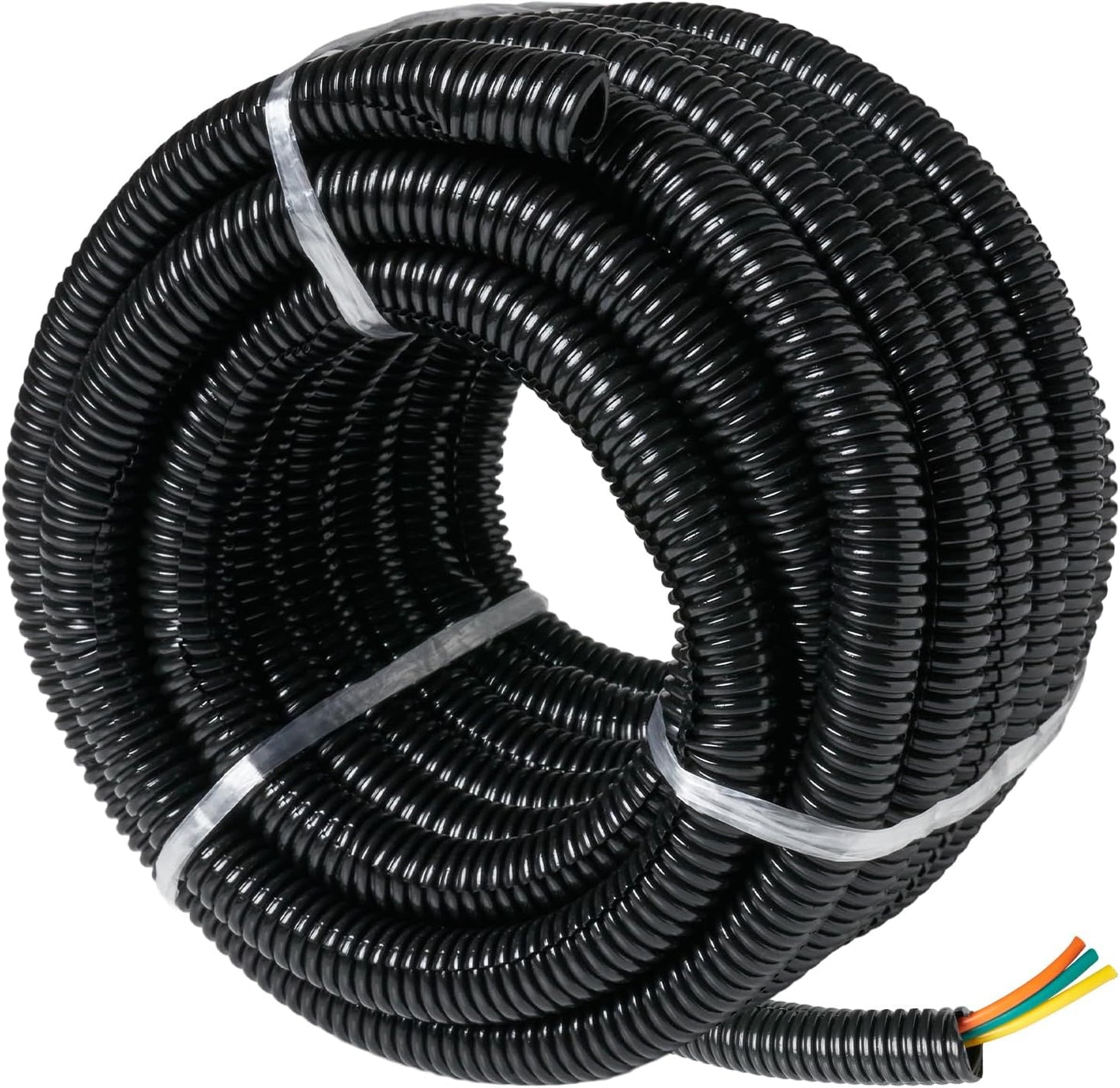 1/4 Inch x 100 Ft Split Cable Sleeves for Industrial Electrical Wires - High Temperature Cable Conduit by GS Power Wire Loom