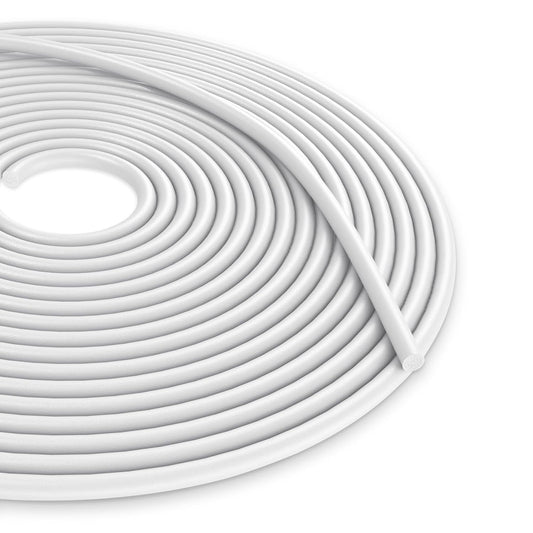 1/4 Inch x 50FT White Rubber Backer Rod for Concrete Expansion Joints - Weather Strip Seal for Gaps and Joints - Concrete Filler - Caulk Saver