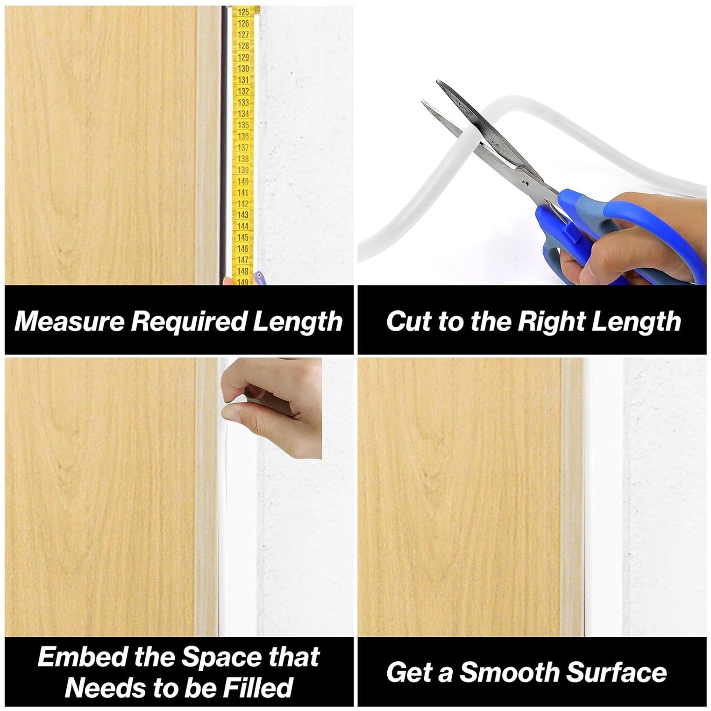 1/4 Inch x 50FT White Rubber Backer Rod for Concrete Expansion Joints - Weather Strip Seal for Gaps and Joints - Concrete Filler - Caulk Saver