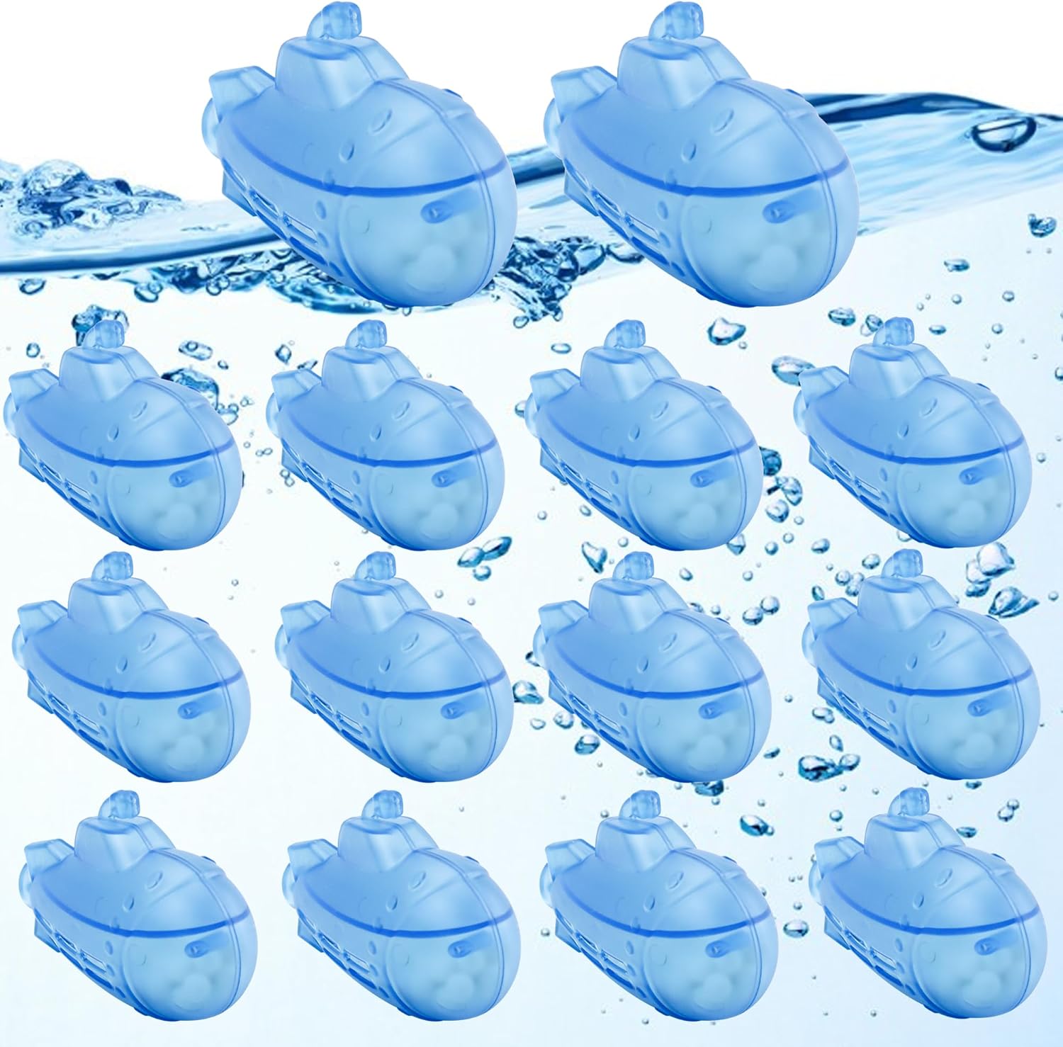 14-Pack Small Submarine Humidifier Tank Cleaner for Most Humidifiers & Fish Tanks - Purifies Water, Prevents Hard Water Build Up, Eliminates White Dust & Odors