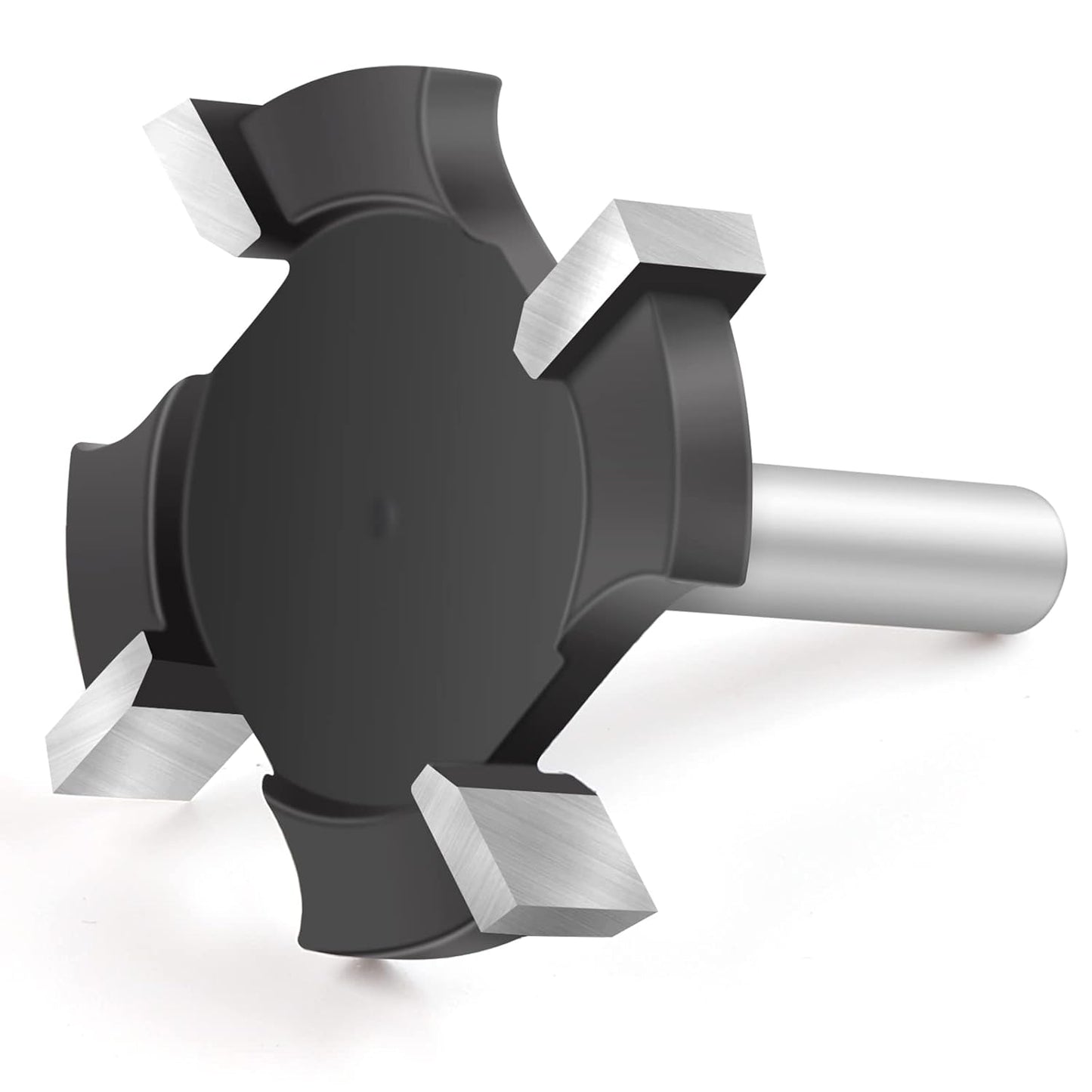 1/4" Shank CNC Spoilboard Surfacing Router Bit - 1-1/2" Cutting Diameter, Carbide-4 Wings - Slab Flattening & Planing Wood Bit