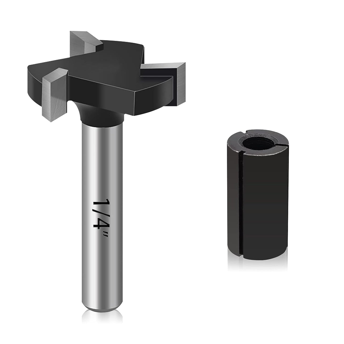 1/4" Shank CNC Spoilboard Surfacing Router Bit with Carbide Inserts - Dado, Planer, Slab Flattening Cutter for Woodworking