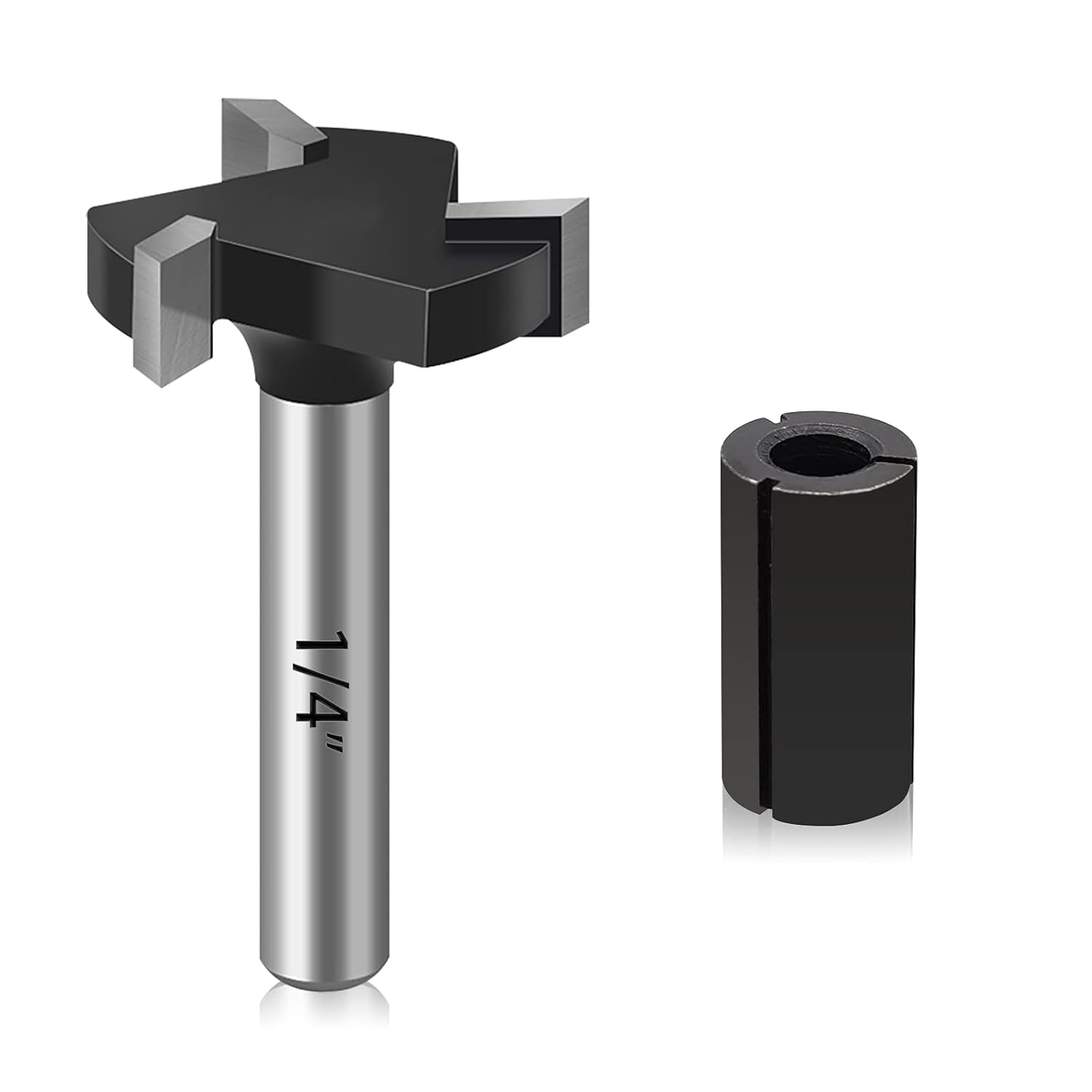 1/4" Shank CNC Spoilboard Surfacing Router Bit with Carbide Inserts - Dado, Planer, Slab Flattening Cutter for Woodworking