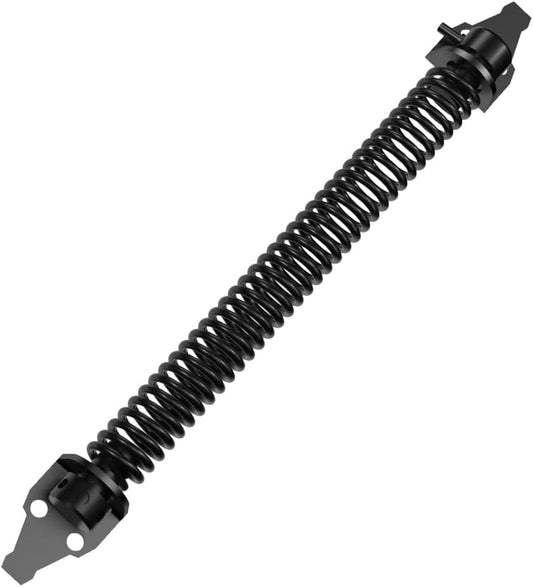14" Skysen Fence Gate Spring: Self Closing & Adjustable for Wooden or Vinyl Fence - Carbon Steel, Black