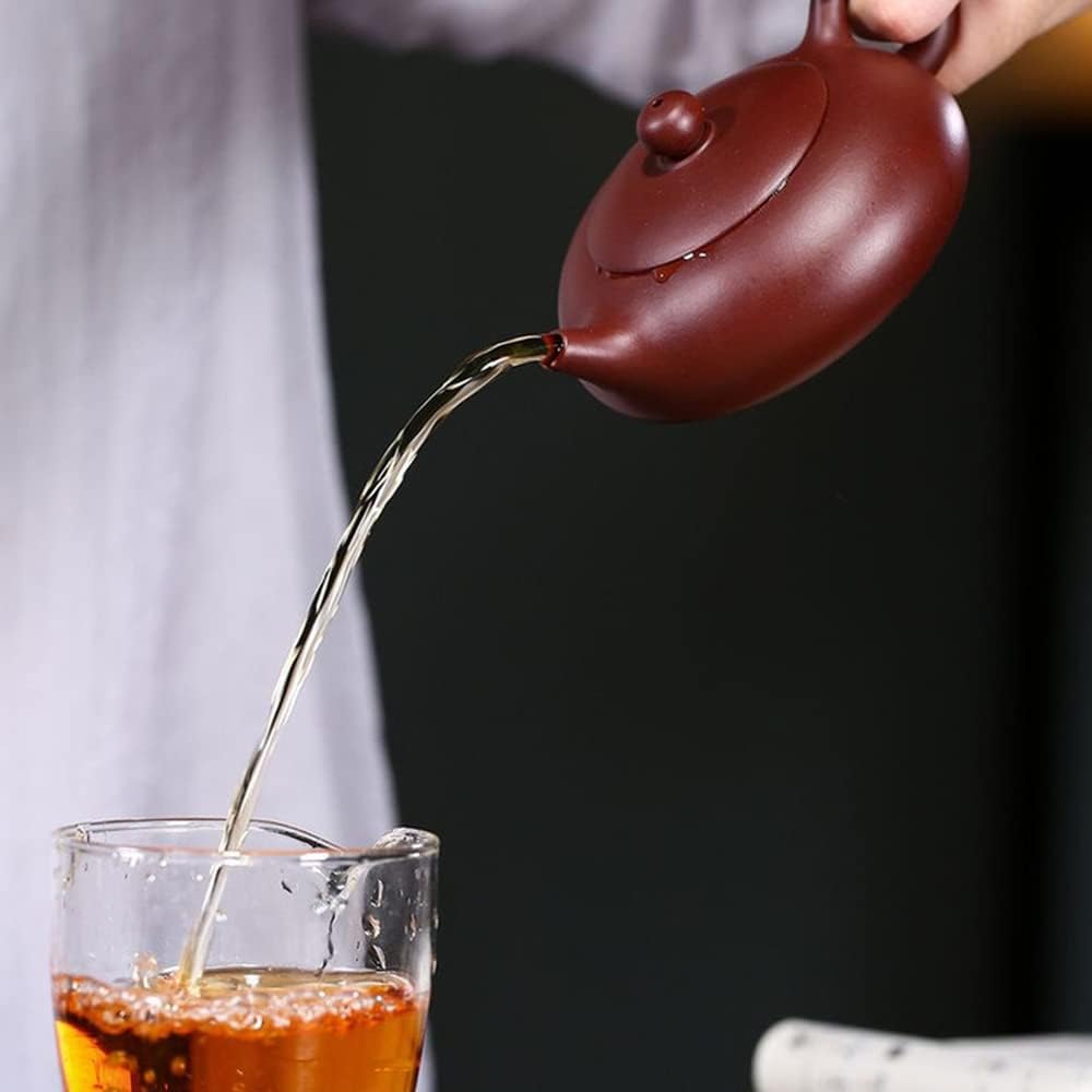 140ml XIALON Handmade Purple Clay Xishi Teapot Kettle - Chinese Yixing Tea Set for Kung Fu Tea Ceremony