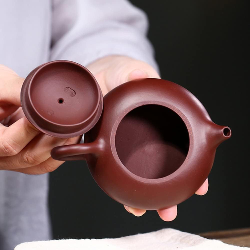 140ml XIALON Handmade Purple Clay Xishi Teapot Kettle - Chinese Yixing Tea Set for Kung Fu Tea Ceremony
