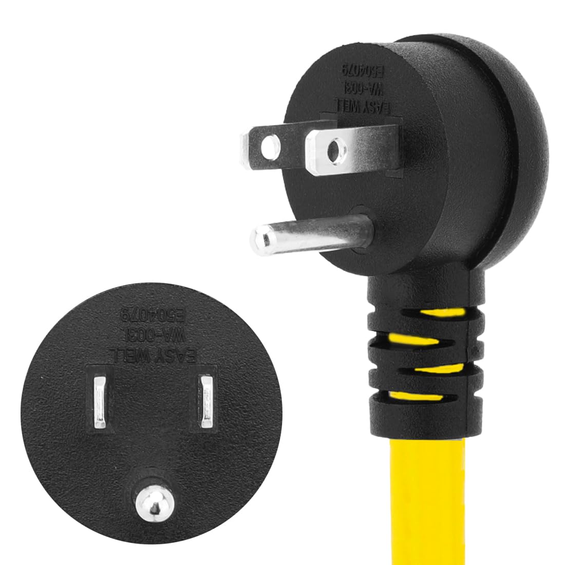 15 Amp Household AC Plug to 20 Amp T Blade Adapter Cable - 4-in-1 Nema5-15P to 5-15R, 5-15P to 5-20R, 5-15P to 6-15R, 5-15P to 6-20R