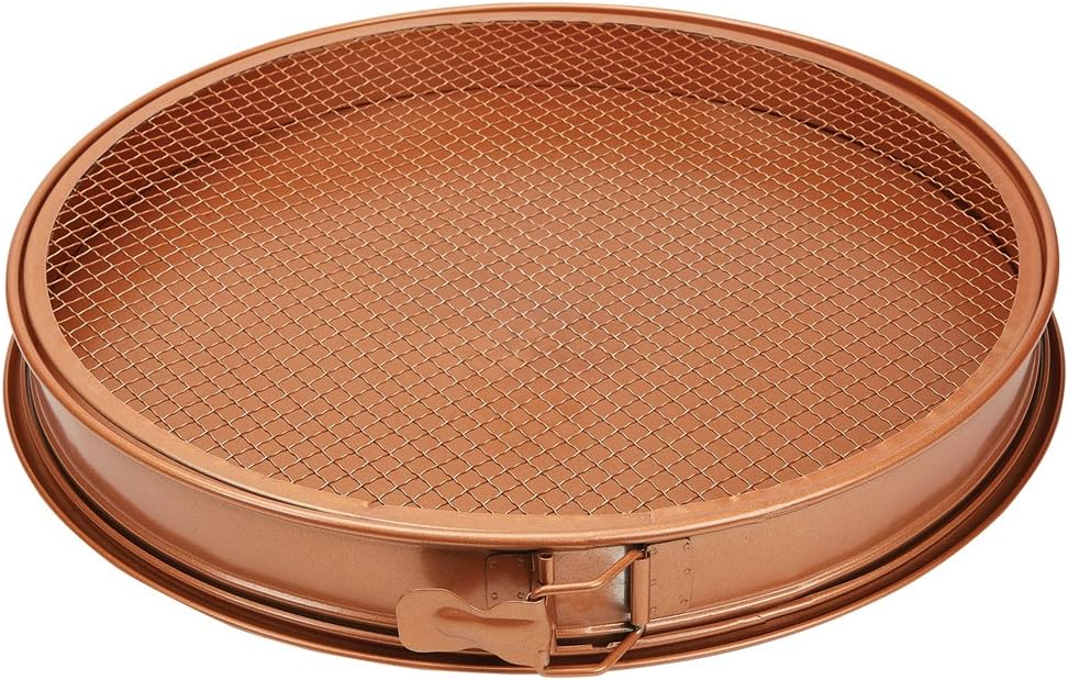 15" Copper Chef Perfect Pizza Pan with Crisper - Dual-Purpose Cooking Pan for Crispy Pizzas
