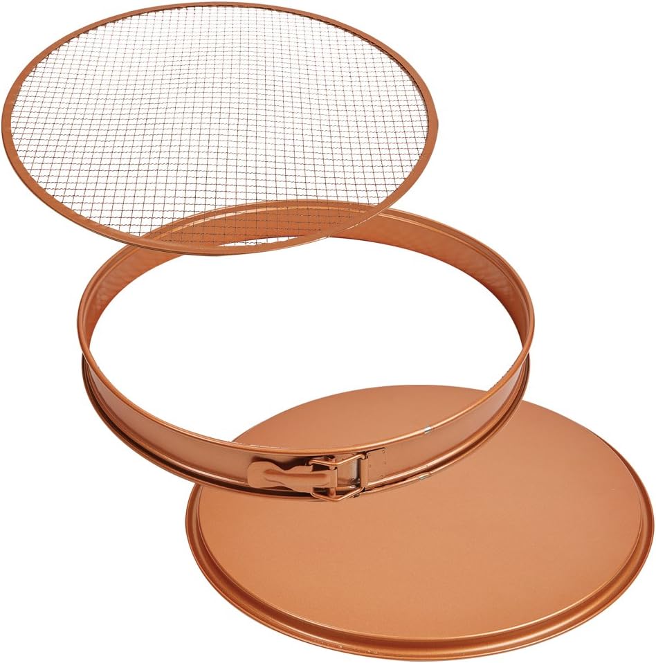 15" Copper Chef Perfect Pizza Pan with Crisper - Dual-Purpose Cooking Pan for Crispy Pizzas