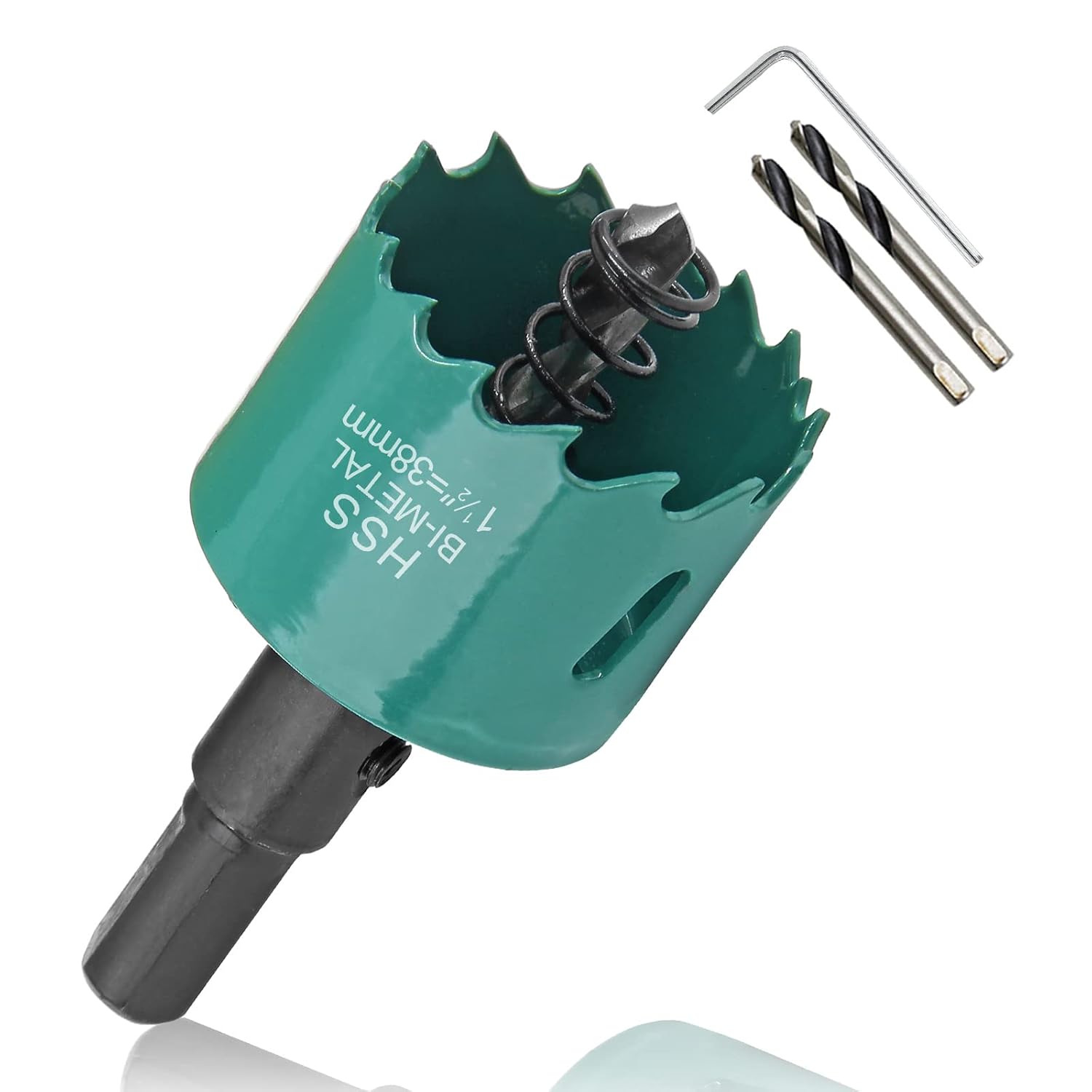 1.5 Inch Hole Saw with Arbor for Smooth Cutting in Cornhole Boards, Plastic, Wood, Fiberboard, and Drywall