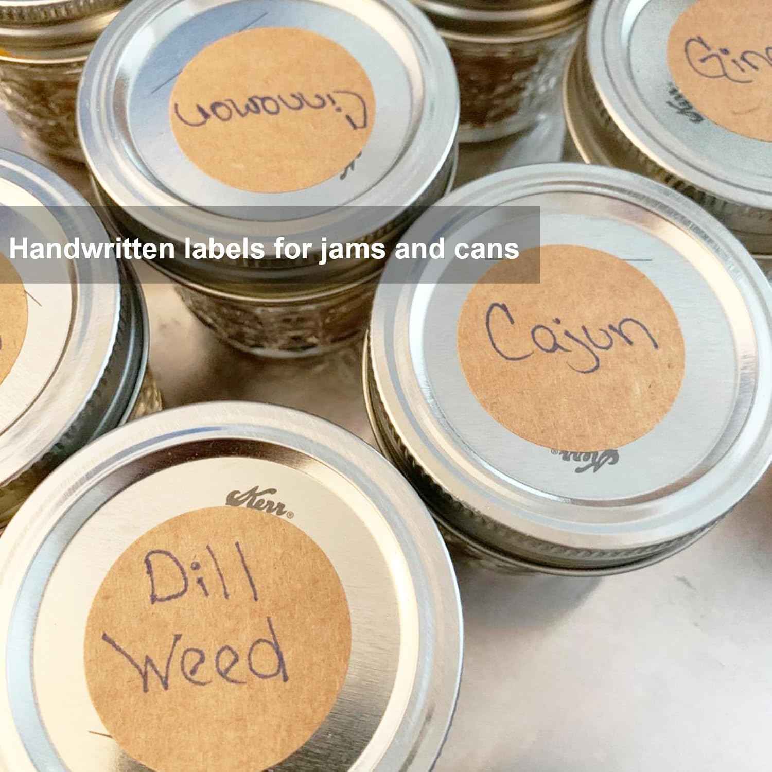 1.5 Inch Round Kraft Blank Labels Stickers - 1000 Self-Adhesive Stickers for Canning Jars, Wedding Favors, Envelopes, and Gift Bags - Perfect for Small Business Packaging