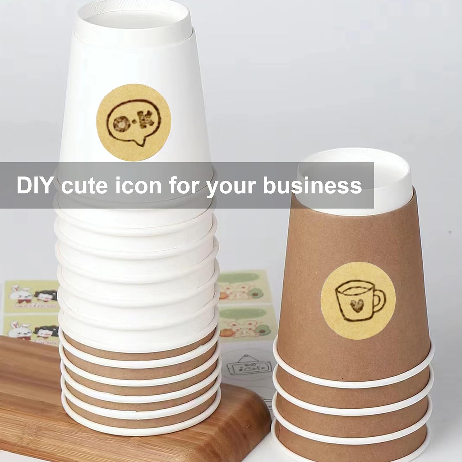 1.5 Inch Round Kraft Blank Labels Stickers - 1000 Self-Adhesive Stickers for Canning Jars, Wedding Favors, Envelopes, and Gift Bags - Perfect for Small Business Packaging