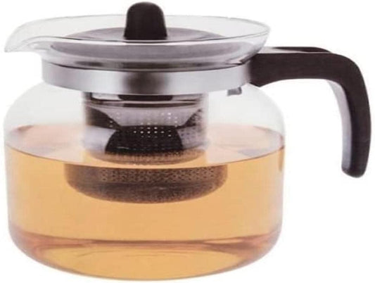 1.5 Litre Glass Teapot with Heatproof Plastic Strainer Filter for Loose Tea - The Magic Toy Shop