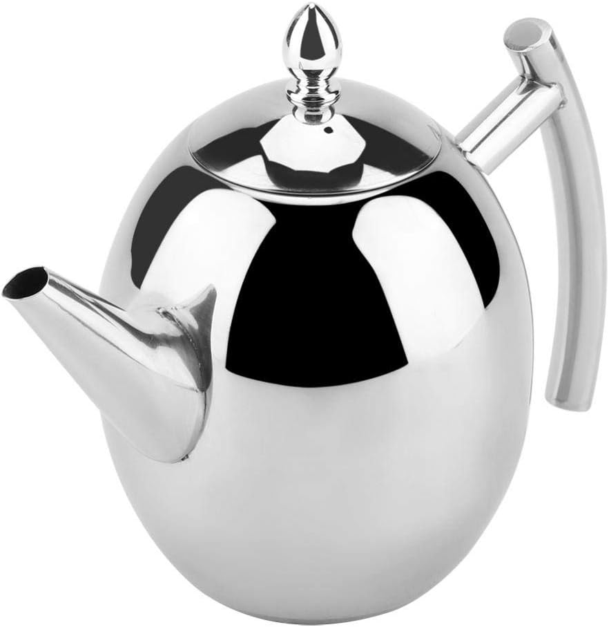 1500ML Stainless Steel Tea Kettle with Removable Mesh Filter - Perfect for Home & Restaurant Use