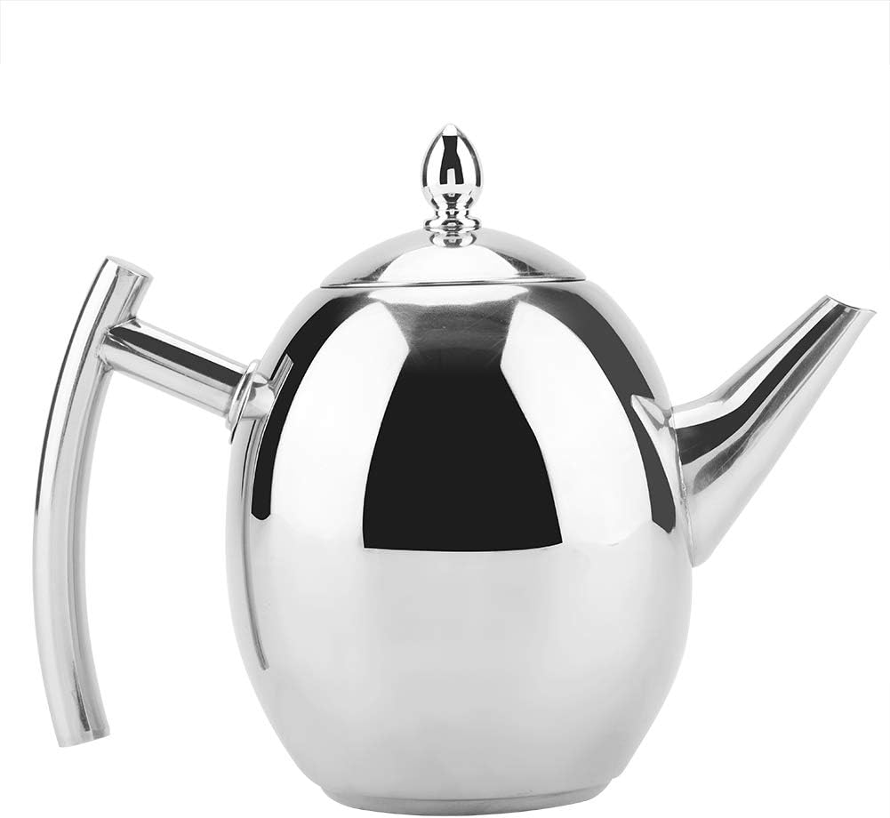 1500ML Stainless Steel Tea Kettle with Removable Mesh Filter - Perfect for Home & Restaurant Use