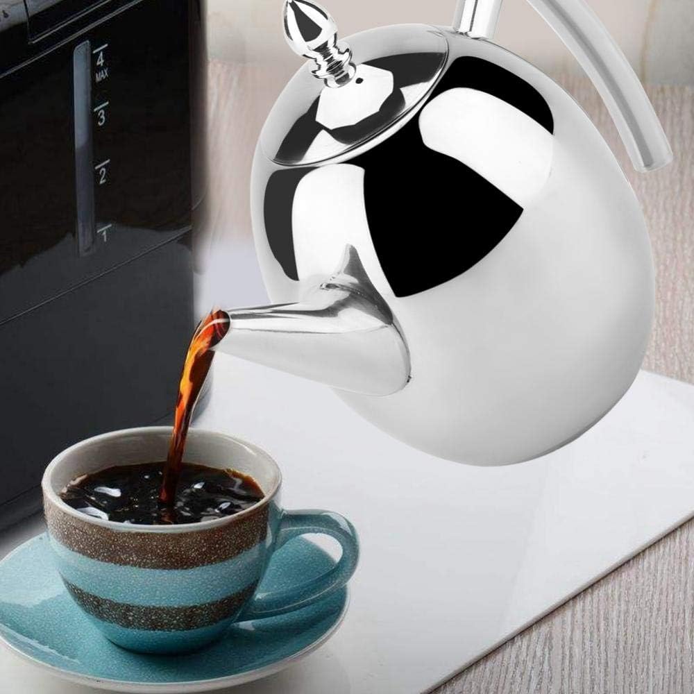 1500ML Stainless Steel Tea Kettle with Removable Mesh Filter - Perfect for Home & Restaurant Use