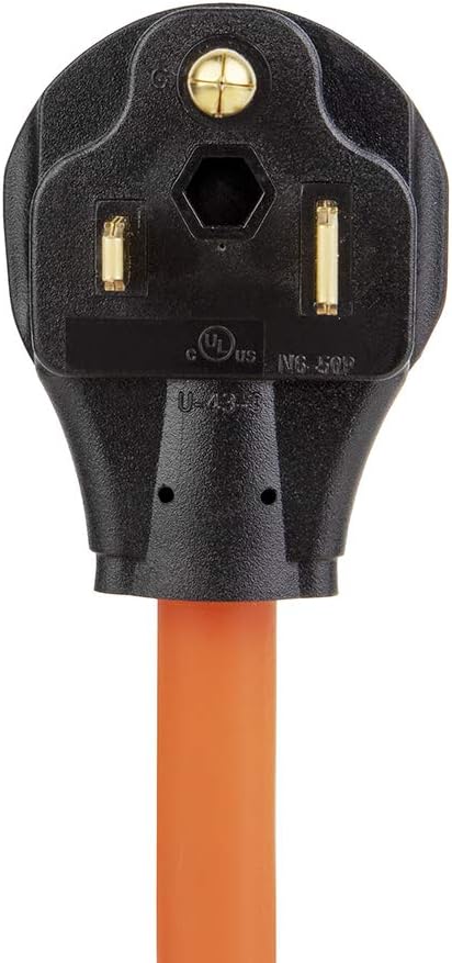 1.5FT Nema 6-50P to 6-15R/6-20R Welder Power Adapter Cord - 50-Amp to 20-Amp T-Blade Adapter