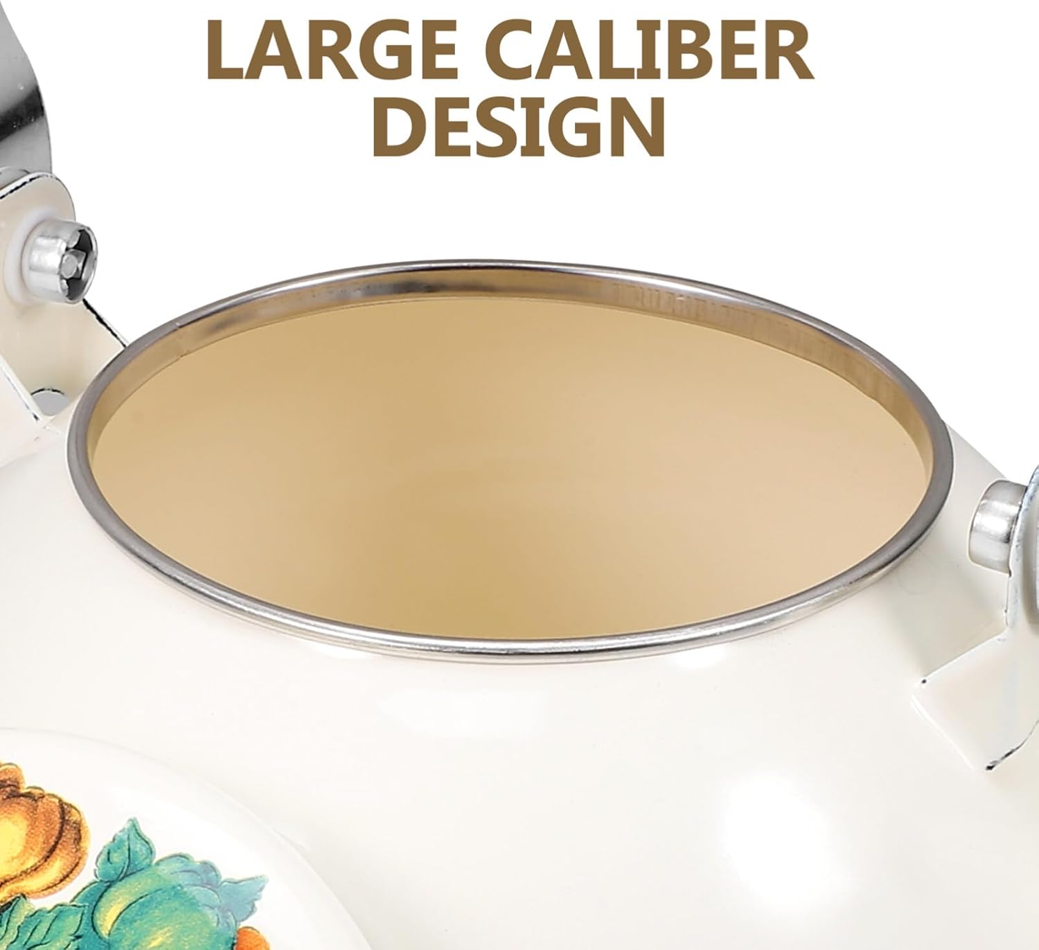 1.5L Enamel Tea Kettle for Home & Camping - Stovetop Coffee Pot with Porcelain Enameled Teakettle