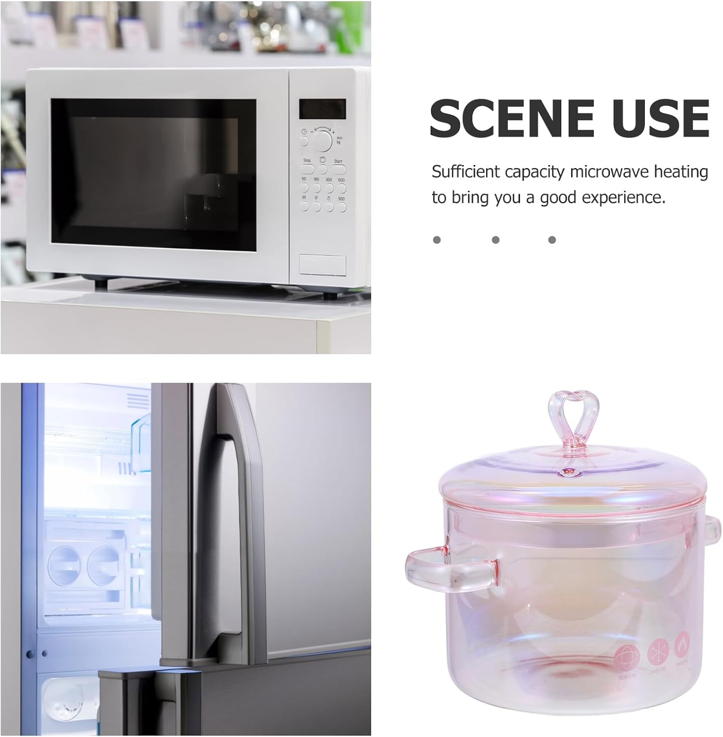 1.5L Handmade Glass Stove Pot with Lid for Cooking Pasta, Soup, and Baby Food - Heat Resistant Cookware by DOITOOL