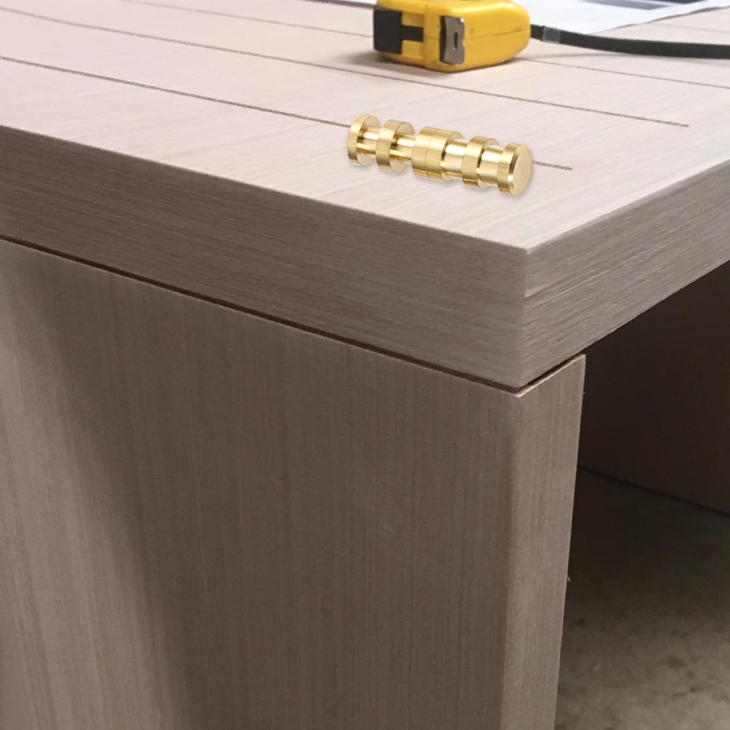 15pcs Brass Table Leaf Dowel Pins for Table Bolt Sleeve Connectors - Drawer Cabinet Buckle Extension Tables Hardware