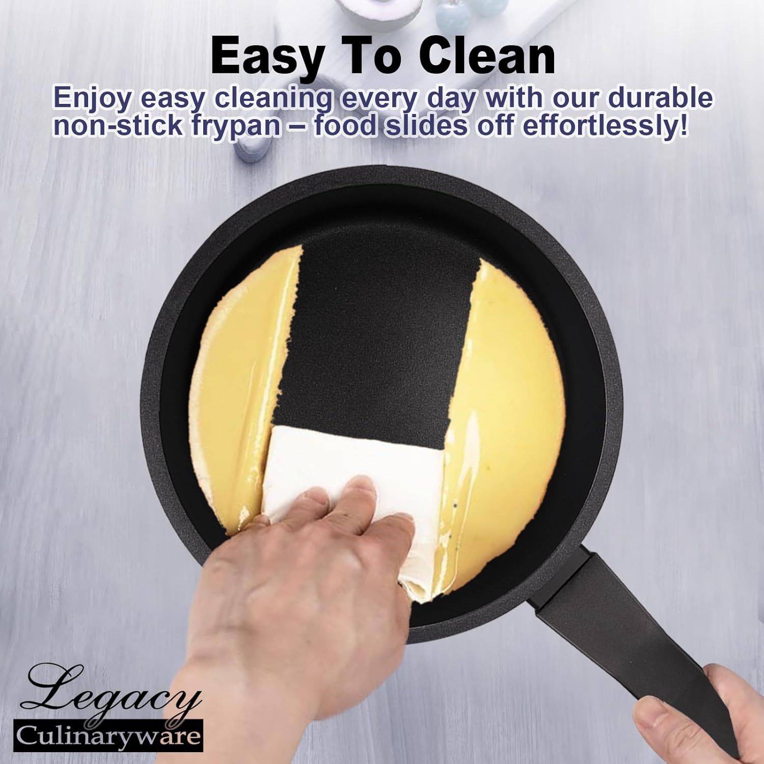 1.5QT Nonstick Sauce Pan with Lid - PFOA Free Induction Pot, Black