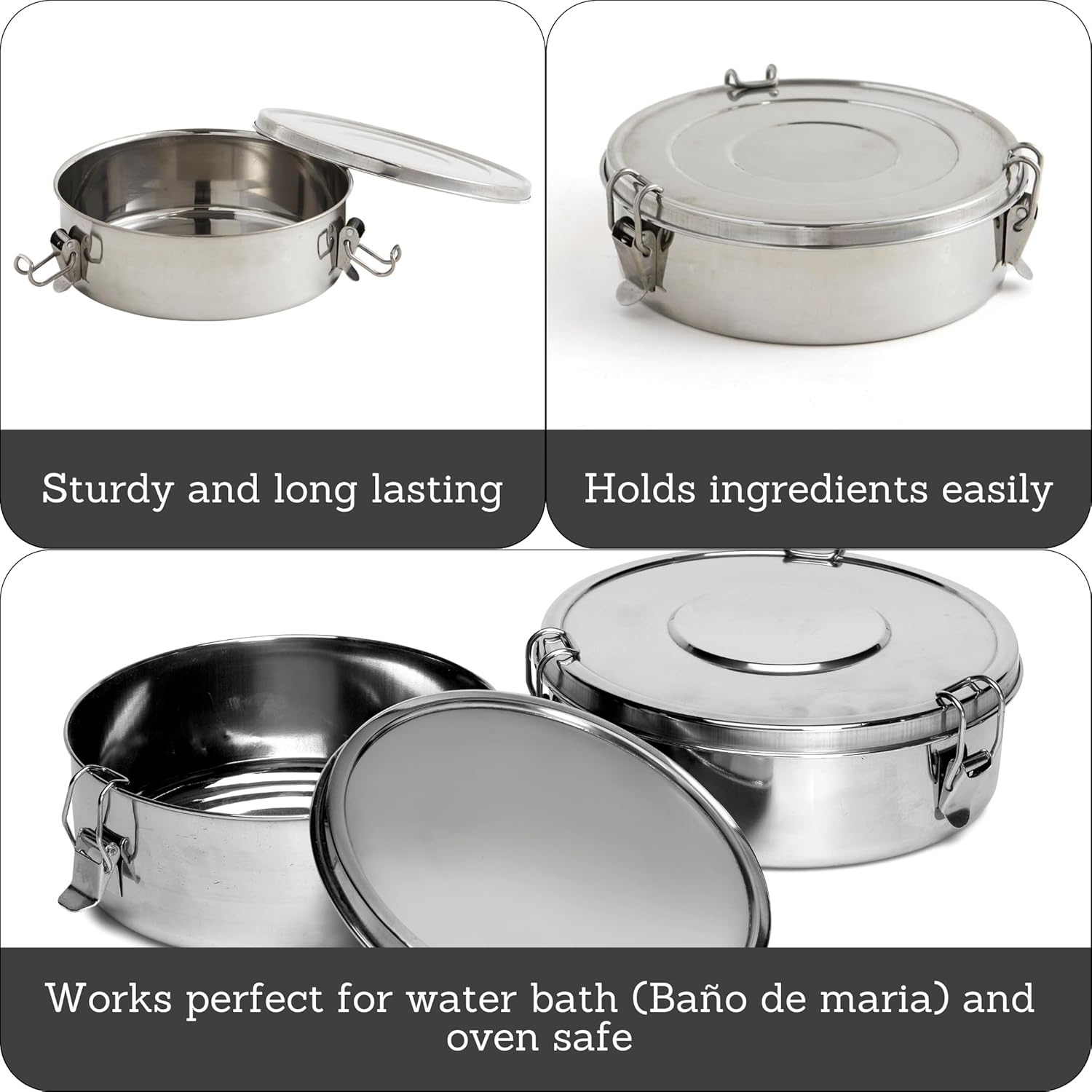 1.5Qt Silver Imusa Flan Mold - High-Quality Kitchen Tool for Flan Making