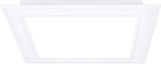 15W Square LED Recessed Ceiling Light with Open Trim - Cool White (6000K), 1400 Lumens, OD 9.84", ID 8.66" - 1 Pack