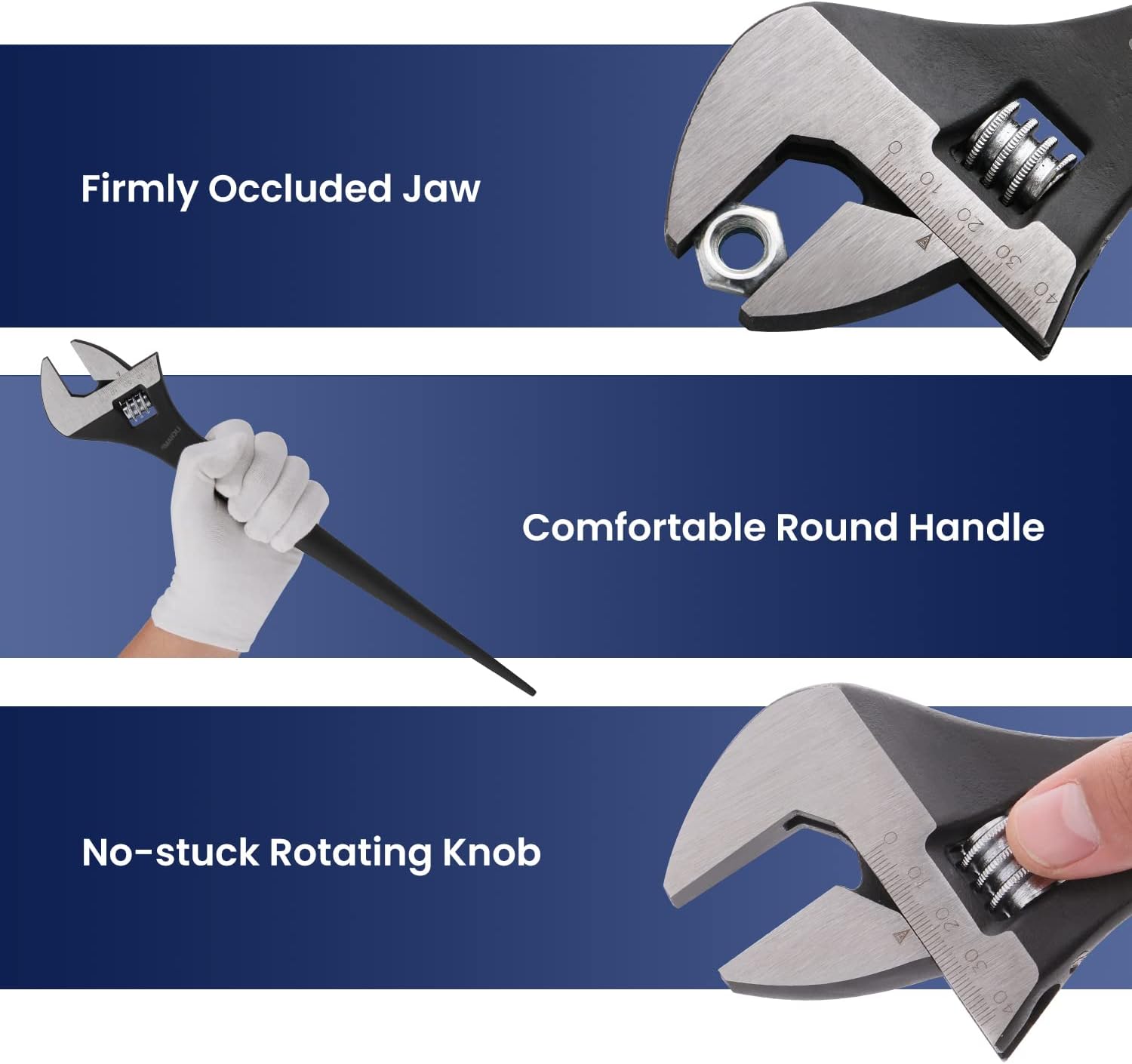 16-Inch Adjustable Construction Spud Wrench by Lichamp - Heavy Duty Tool for Construction Sites