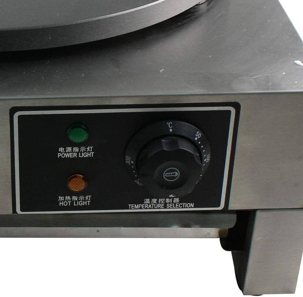 16-inch Electric Crepe Maker with Non-Stick Griddle and Wooden Spatula - US Stock