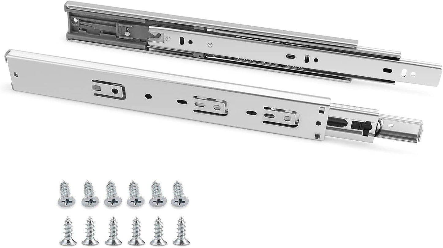 16-inch Gobrico Soft Close Drawer Slides - 100 lb Capacity - Full Extension Ball Bearing Runners - 2 Pairs - WildKart