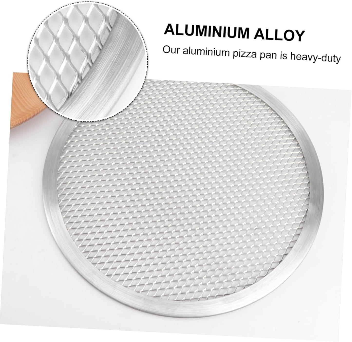 16 Inch Stainless Steel Pizza Baking Pan with Pizza Screen - BBQ Pizza Cooking Tray for Pasta and More