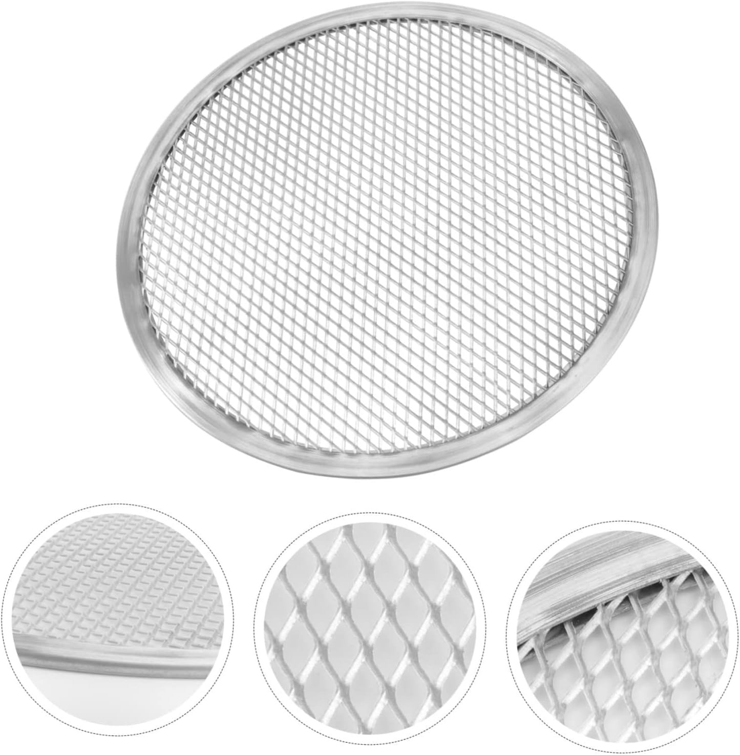 16 Inch Stainless Steel Pizza Baking Pan with Pizza Screen - BBQ Pizza Cooking Tray for Pasta and More