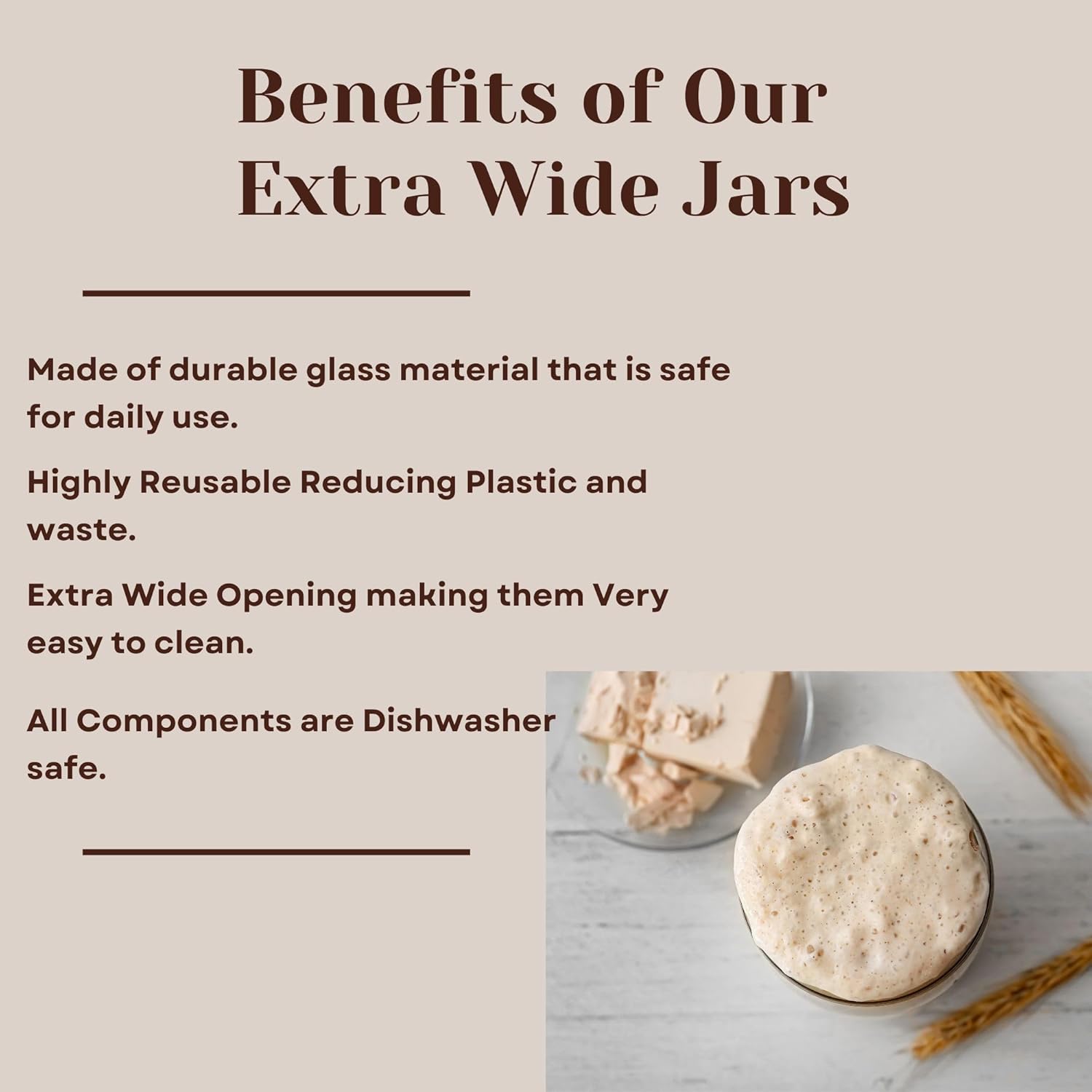 16 oz Wide Mouth Glass Mason Jars with Silver Metal Lids - Set of 6 - Made in USA