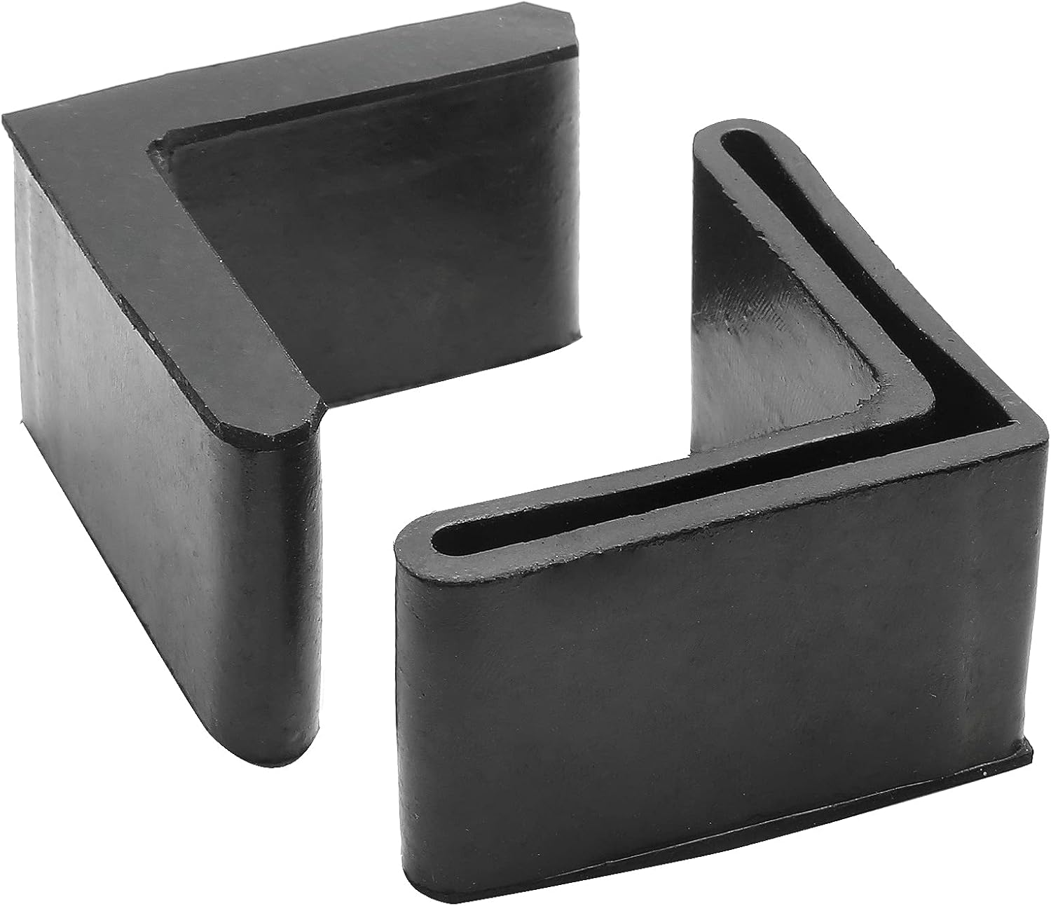 16 Pack 2" x 2" Rubber Furniture Leg Cover Protectors - Anti Slip L Shape Angle Pads for Furniture Legs