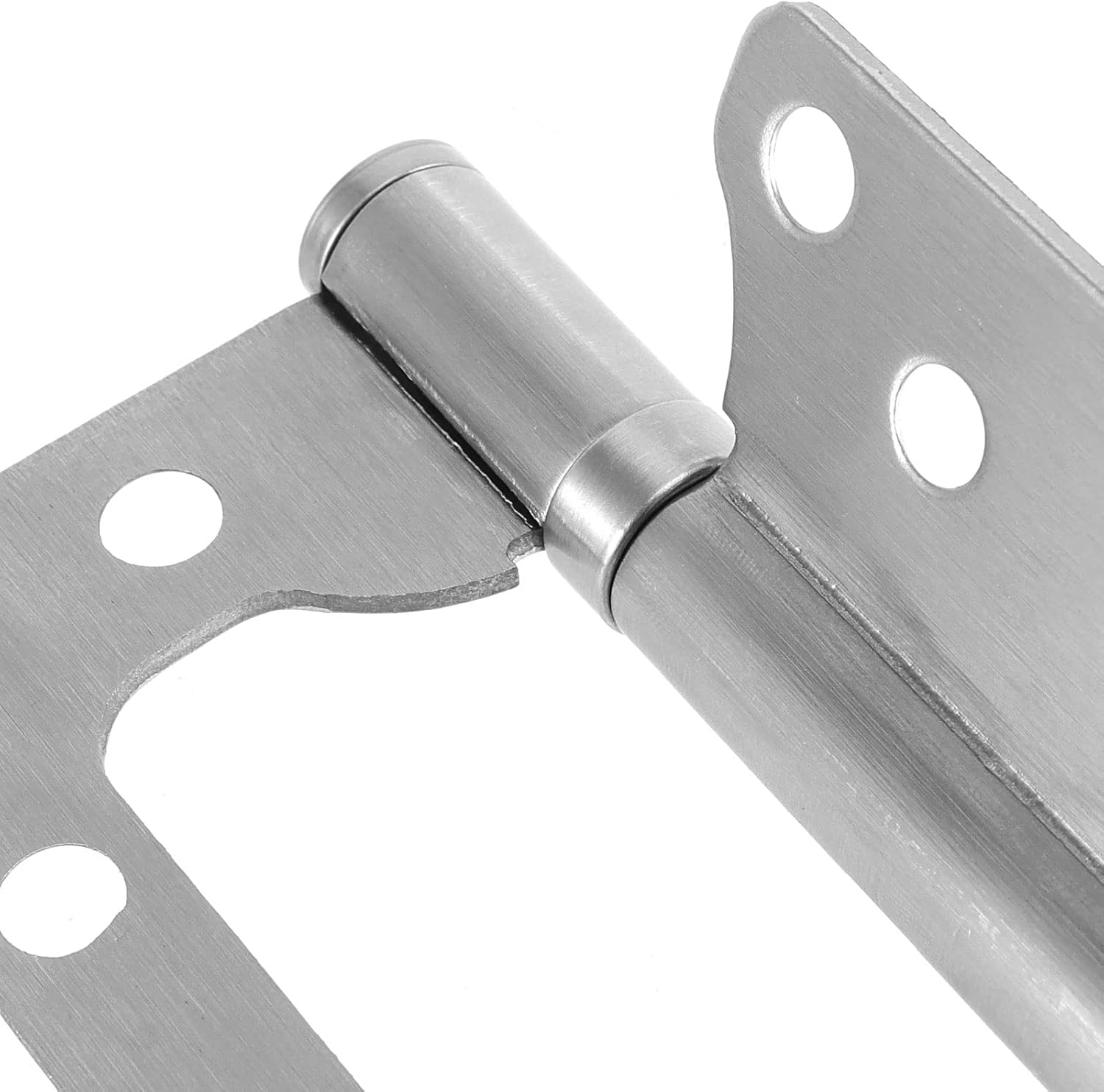 16 Pack 4 x 3 Inch Brushed Nickel Non-Mortise Door Hinges - Heavy Duty Stainless Steel Flush Hinges with Screws