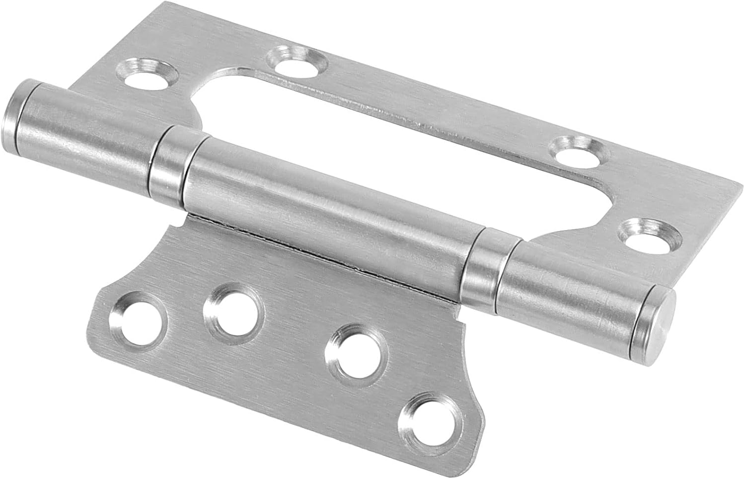 16 Pack 4 x 3 Inch Brushed Nickel Non-Mortise Door Hinges - Heavy Duty Stainless Steel Flush Hinges with Screws