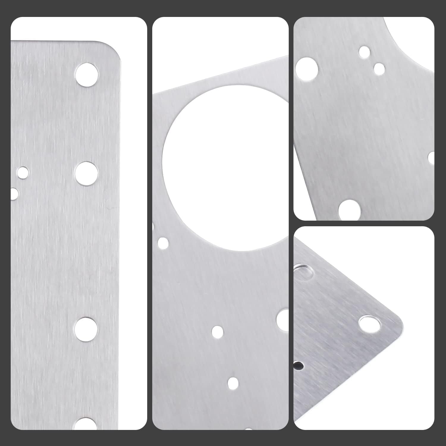 16 Pack Stainless Steel Cabinet Hinge Repair Plate Kit with Mounting Screws - Protect Wooden Kitchen Cabinet Door with Hinge Repair Brackets