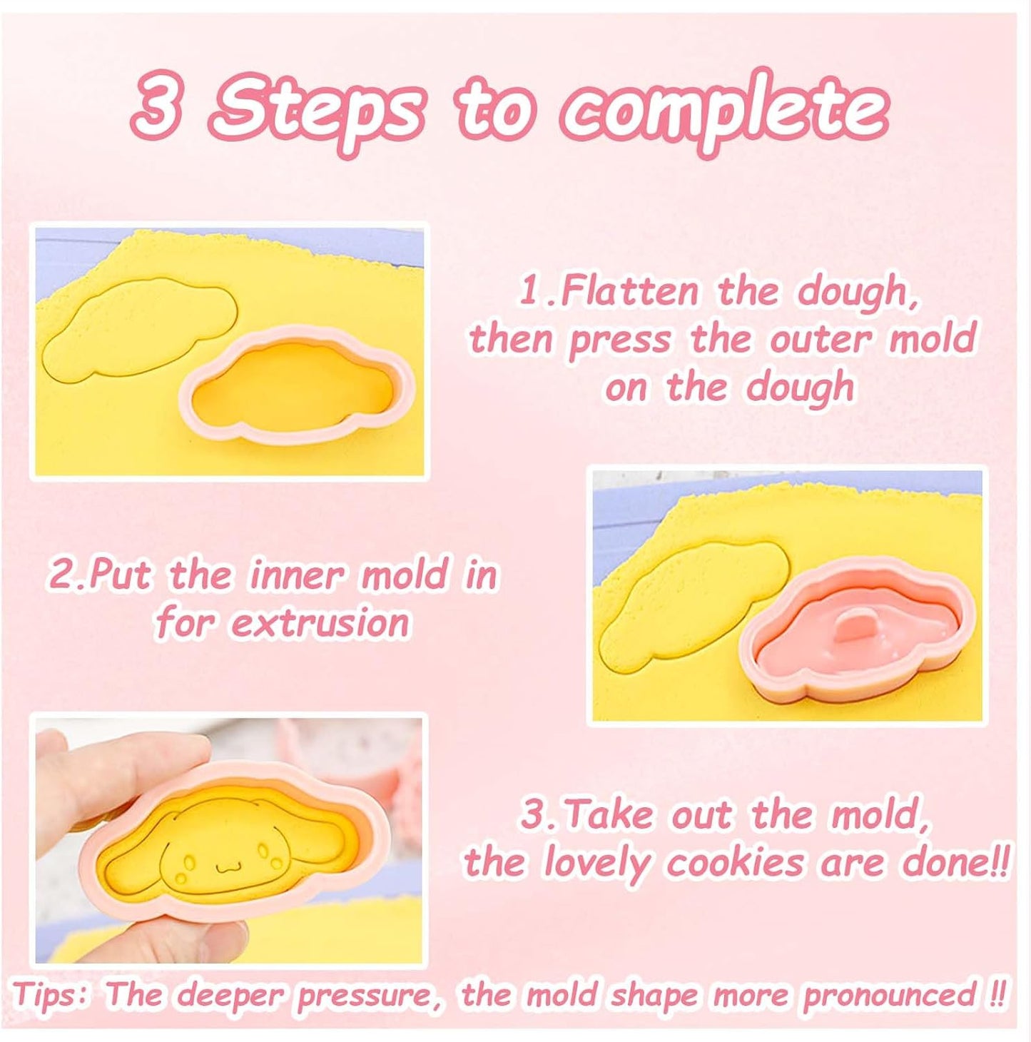 16-Piece Cute Cartoon Cookie Cutter Set for Kids - Mini Plastic Cutters and Stamps for Sandwiches, Fruit, and Pastries - Kawaii Baking Supplies