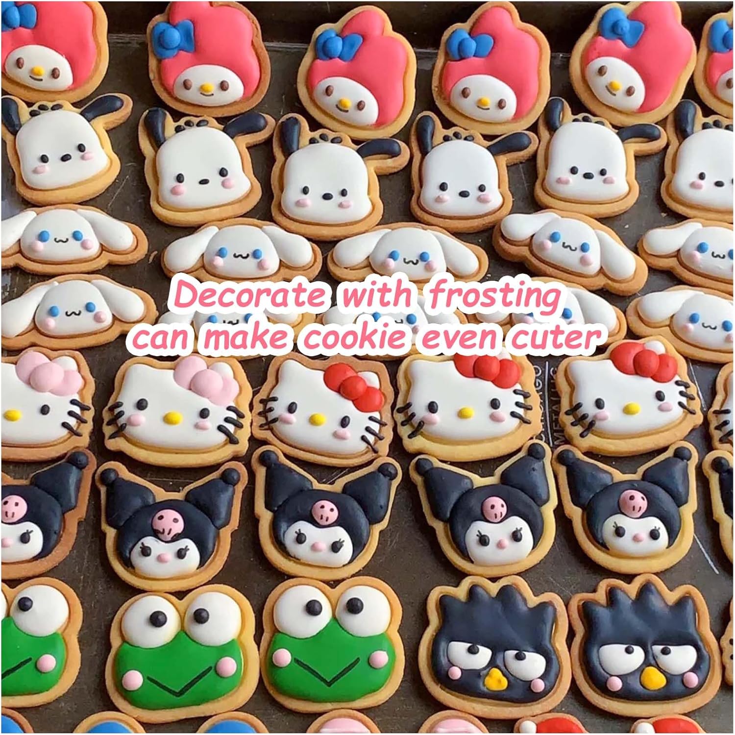 16-Piece Cute Cartoon Cookie Cutter Set for Kids - Mini Plastic Cutters and Stamps for Sandwiches, Fruit, and Pastries - Kawaii Baking Supplies