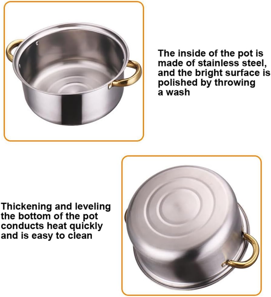 16-Piece Stainless Steel Cookware Set - Dishwasher & Oven Safe, Multi-Ply Full Clad Pots & Pans with Stay-Cool Handles by PHEZEN