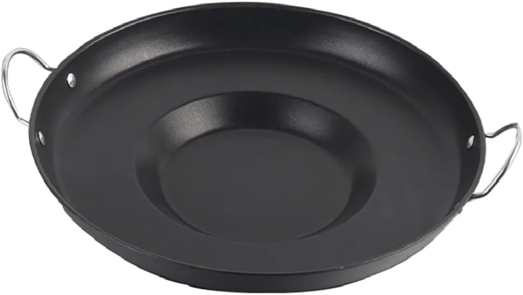 16" Stainless Steel Mexican Style Wok Comal Cazo Griddle Fryer Pan - Non Stick Coating for Carnitas and Chicharron